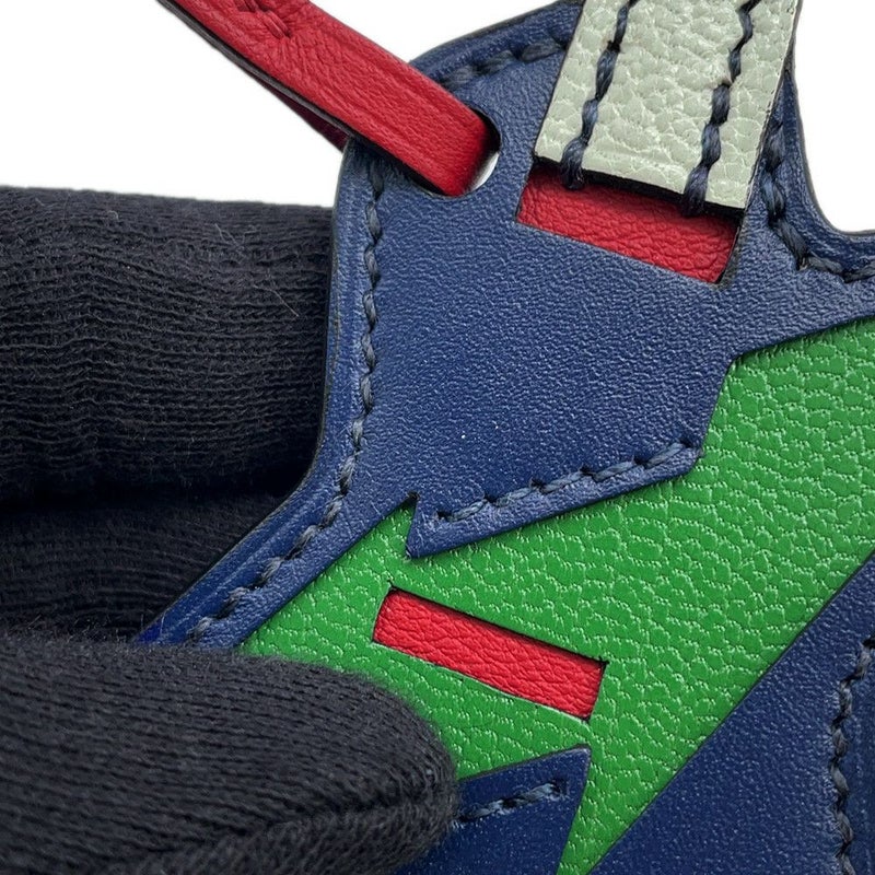 エルメス ロックチャーム ブルーサフィール/バンブー/ヴェールフィズ/ルージュピマン/シルバー金具 タデラクト/タデラクト/シャムキラ B刻印