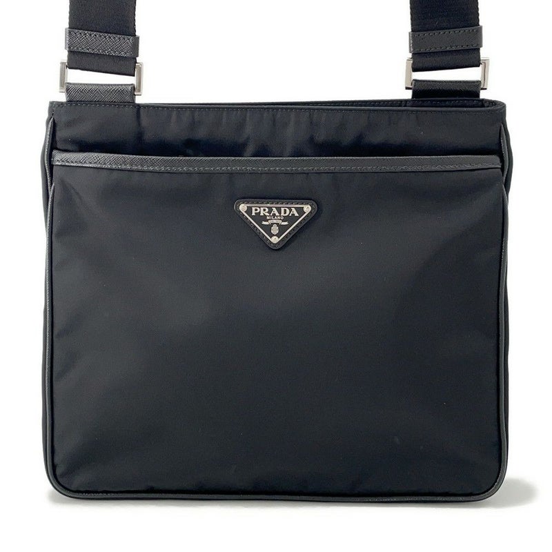 プラダ ショルダーバッグ Re-Nylon トライアングルロゴ 2VH118 PRADA 黒