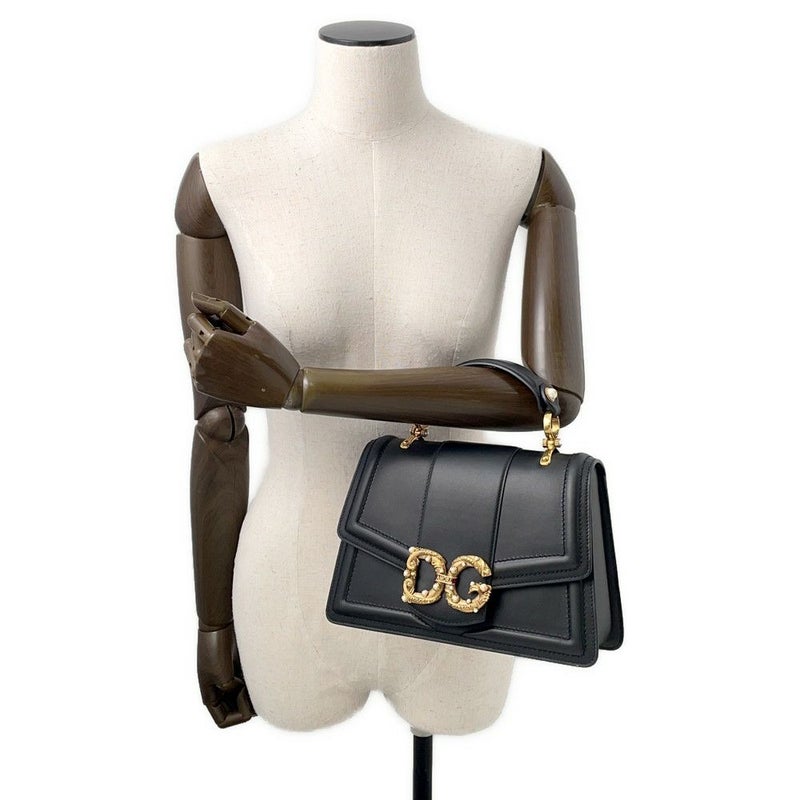ドルチェ＆ガッバーナ ハンドバッグ DG アモーレ カーフレザー DOLCE&GABBANA 2way 黒