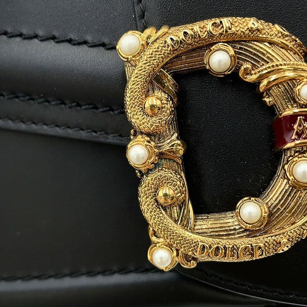 ドルチェ＆ガッバーナ ハンドバッグ DG アモーレ カーフレザー DOLCE&GABBANA 2way 黒