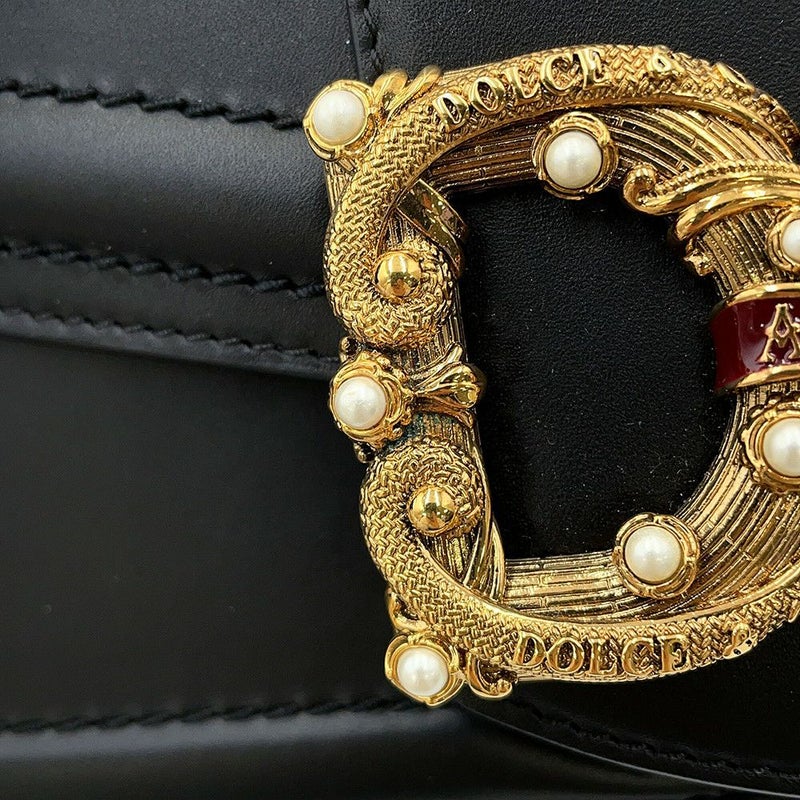 ドルチェ＆ガッバーナ ハンドバッグ DG アモーレ カーフレザー DOLCE&GABBANA 2way 黒