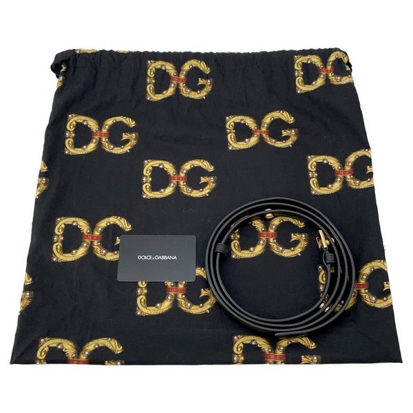 ドルチェ＆ガッバーナ ハンドバッグ DG アモーレ カーフレザー DOLCE&GABBANA 2way 黒