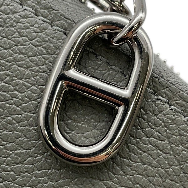 エルメス 二つ折り財布 ジップアンゴー2 シェーヌダンクル グリメイヤー/シルバー金具 エバーカラー B刻印