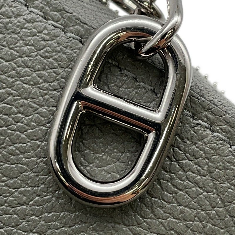 エルメス 二つ折り財布 ジップアンゴー2 シェーヌダンクル グリメイヤー/シルバー金具 エバーカラー B刻印