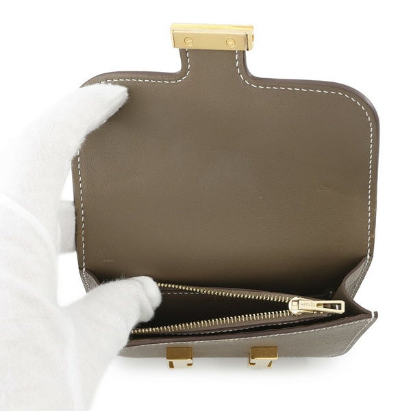 エルメス 財布 コンスタンス スリム エトゥープ/ゴールド金具 エプソン B刻印 HERMES 財布