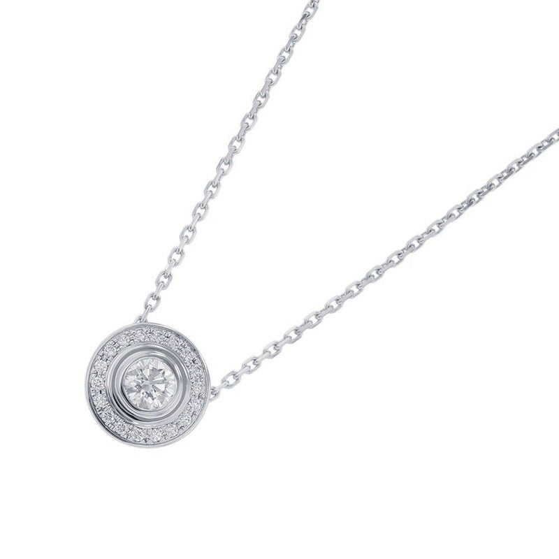 カルティエ ネックレス ダムール ネックレス ダイヤモンド 中石0.19ct K18WGホワイトゴールド N7406700 ペンダント GIA鑑定書付き