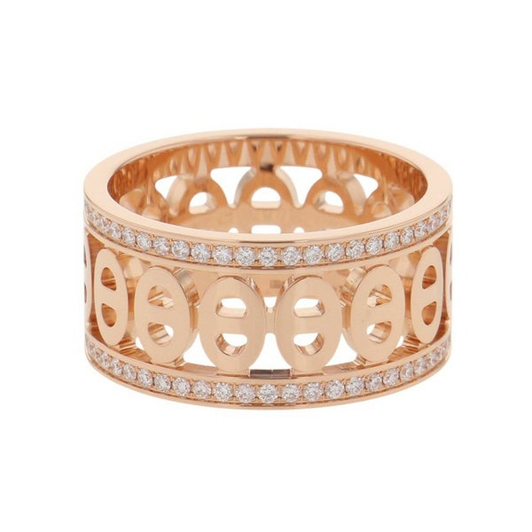 エルメス リング シェーヌ・ダンクル・ディヴィーヌPM ダイヤモンド 102P 計0.43ct K18PGピンクゴールド サイズ51 HERMES 指輪