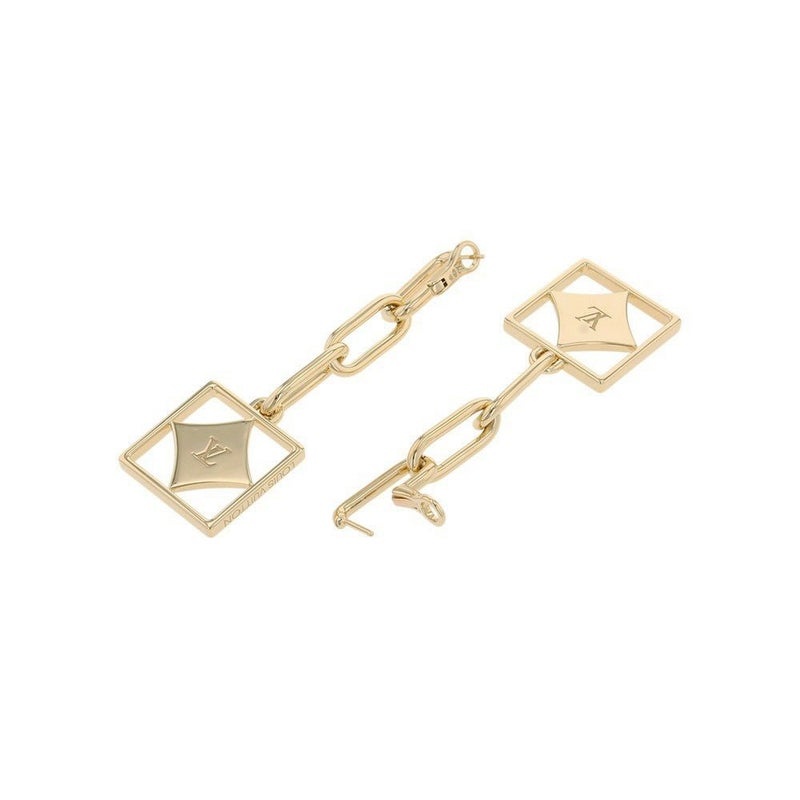 ルイヴィトン ピアス ブックル ドレイユ B ブロッサム ダイヤモンド/マザーオブパール K18YGイエローゴールド Q96790 LOUIS VUITTON