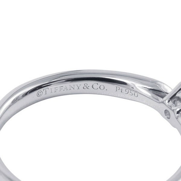 ティファニー リング ハーモニー ラウンド ブリリアント エンゲージメント ダイヤ 中石0.19ct Pt950プラチナ サイズ約9号 鑑定書付き 指輪
