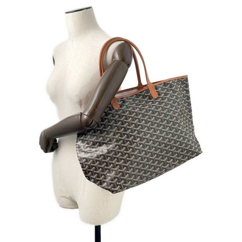 ゴヤール トートバッグ サンルイPM PVC/レザー STLOUIPMLTY01CL03P GOYARD ポーチ付き 黒