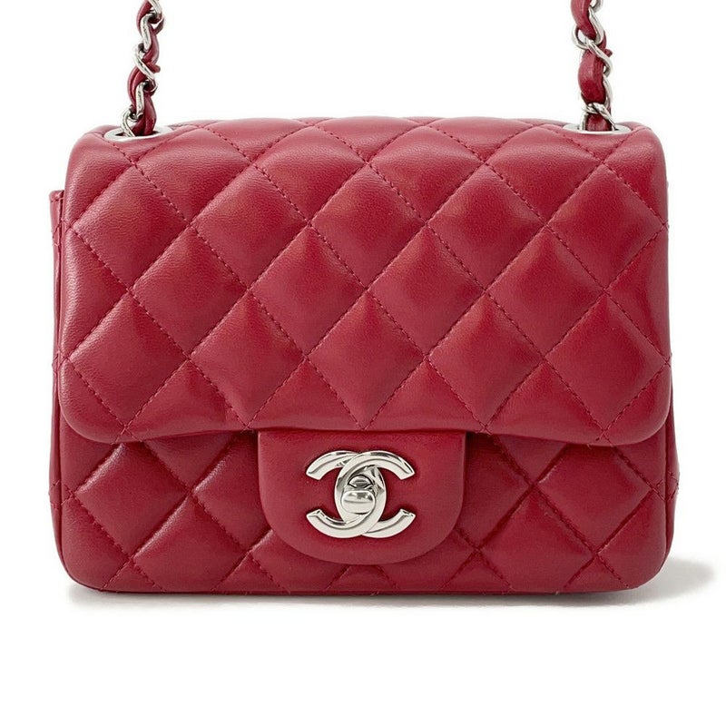 シャネル チェーンショルダーバッグ ミニマトラッセ ココマーク ラムスキン A35200 CHANEL ミニマト