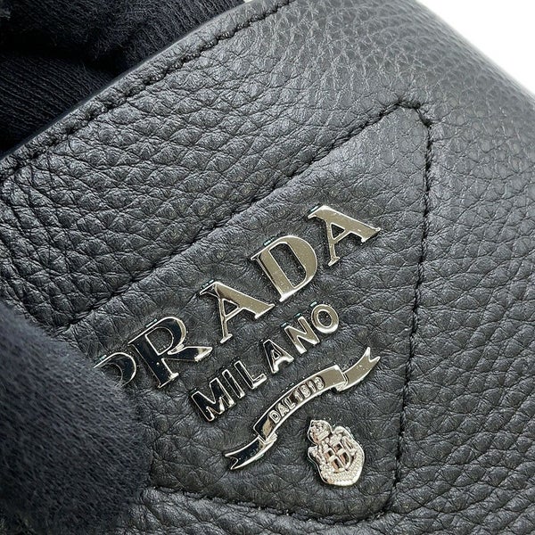 プラダ ハンドバッグ ロゴ ミニバッグ レザー 1BA349 PRADA 黒