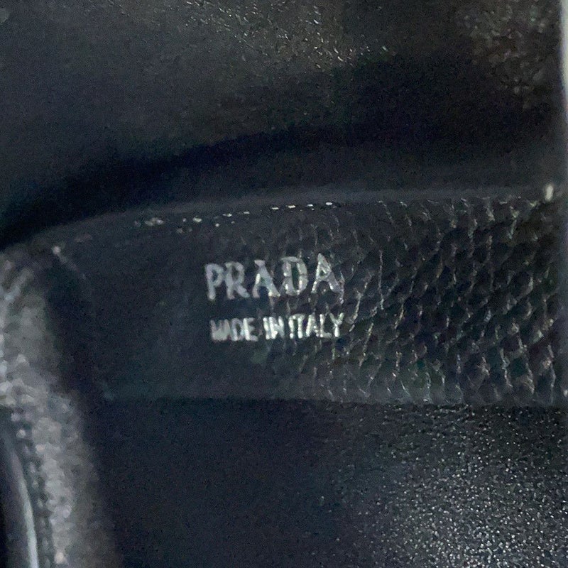 プラダ ハンドバッグ ロゴ ミニバッグ レザー 1BA349 PRADA 黒