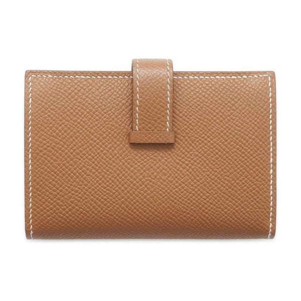 エルメス カードケース ベアン ミニ ゴールド/シルバー金具 エプソン B刻印 HERMES 財布