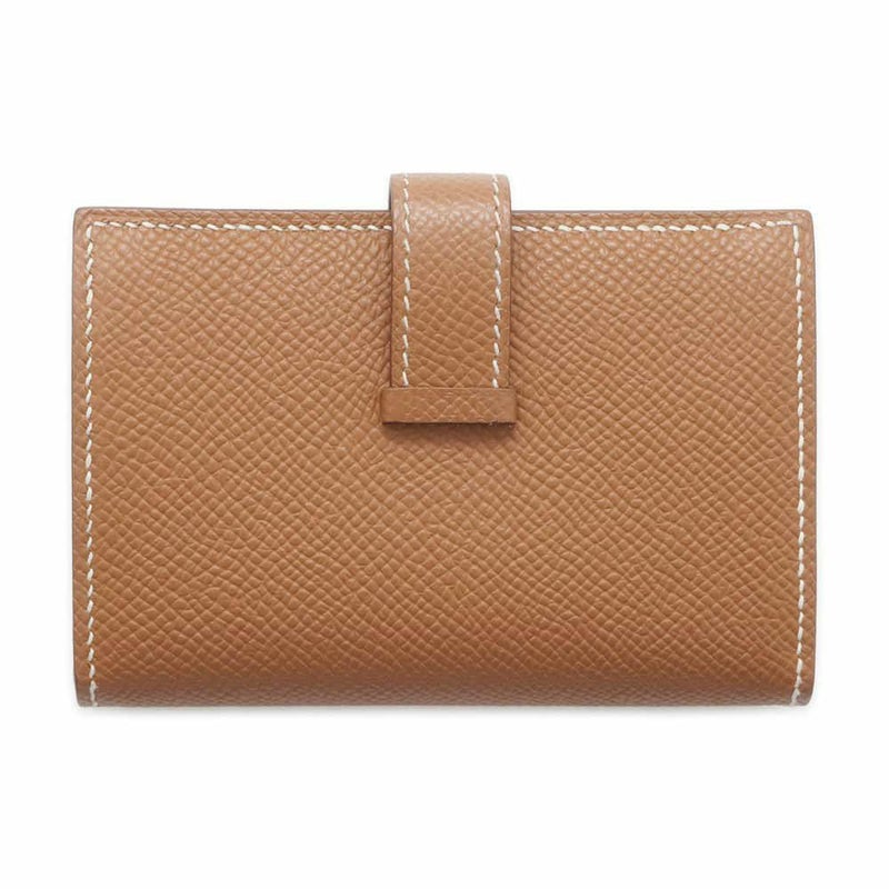 エルメス カードケース ベアン ミニ ゴールド/シルバー金具 エプソン B刻印 HERMES 財布