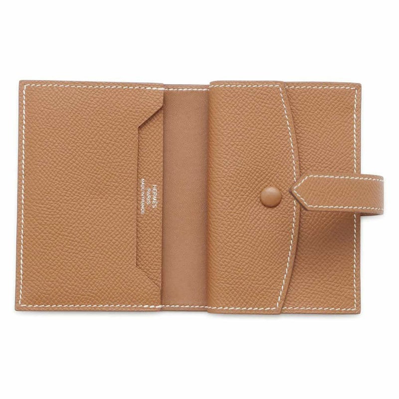 エルメス カードケース ベアン ミニ ゴールド/シルバー金具 エプソン B刻印 HERMES 財布