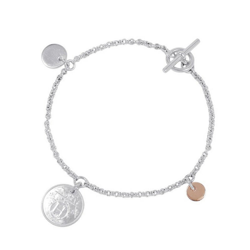 エルメス ブレスレット エクスリブリス PM SV925シルバー/K18PGピンクゴールド サイズSH HERMES ジュエリー