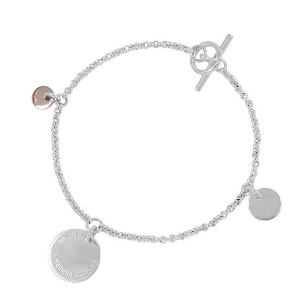 エルメス ブレスレット エクスリブリス PM SV925シルバー/K18PGピンクゴールド サイズSH HERMES ジュエリー