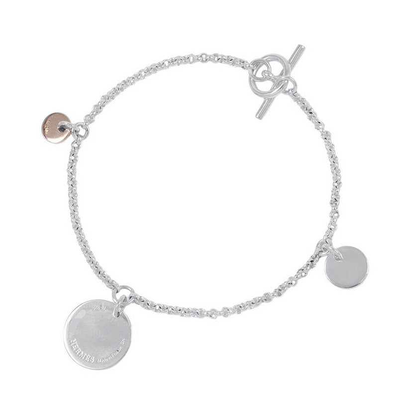 エルメス ブレスレット エクスリブリス PM SV925シルバー/K18PGピンクゴールド サイズSH HERMES ジュエリー