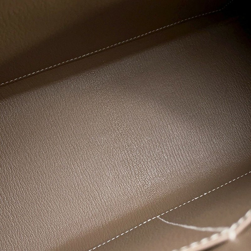 エルメス ハンドバッグ ケリー28 外縫い エトゥープ/ゴールド金具 エプソン Y刻印 2wayショルダー