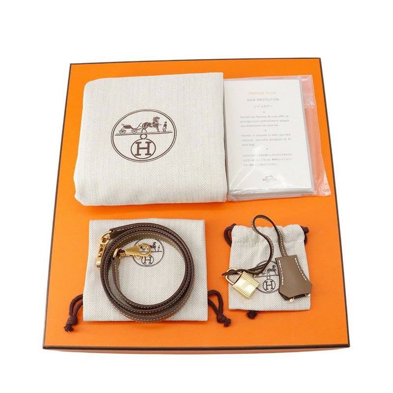 エルメス ハンドバッグ ケリー28 外縫い エトゥープ/ゴールド金具 エプソン Y刻印 2wayショルダー