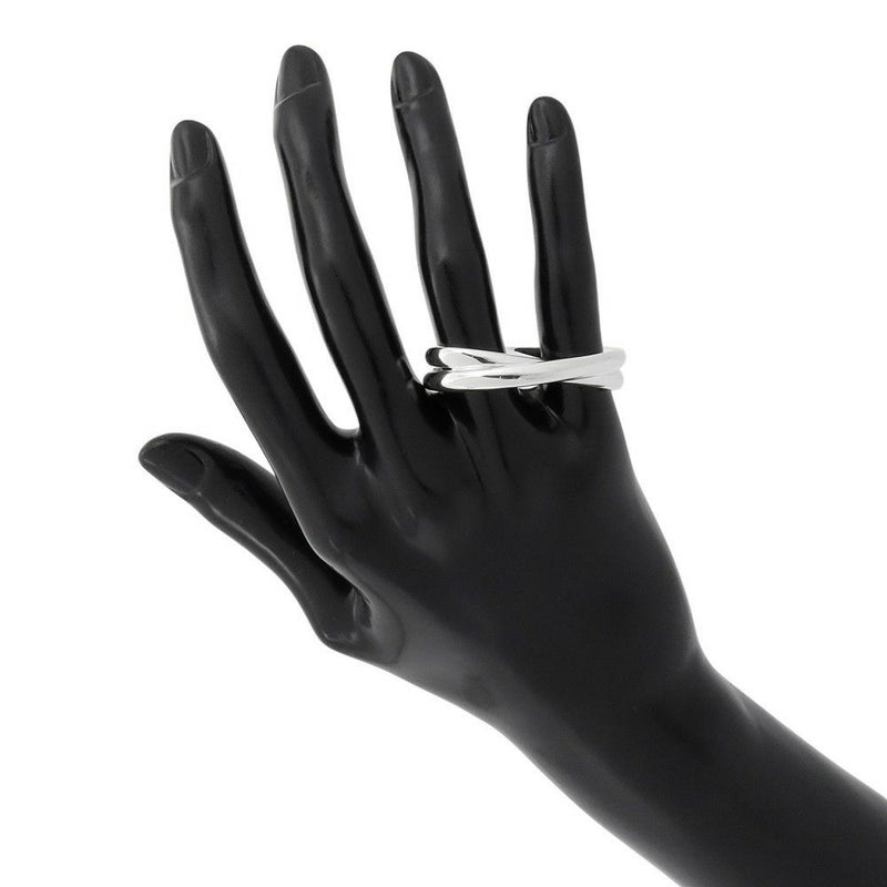 エルメス リング シェーヌダンクル パンク ダブルリング SV925シルバー リングサイズ52 HERMES ジュエリー 指輪