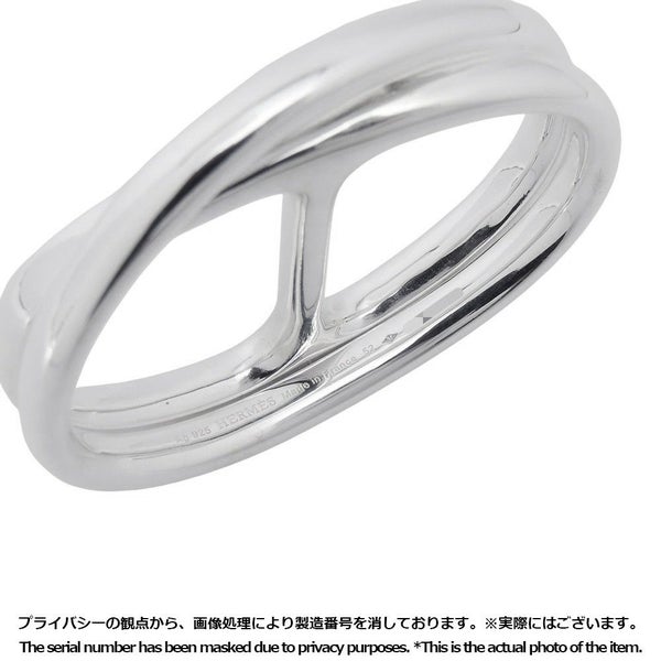 エルメス リング シェーヌダンクル パンク ダブルリング SV925シルバー リングサイズ52 HERMES ジュエリー 指輪