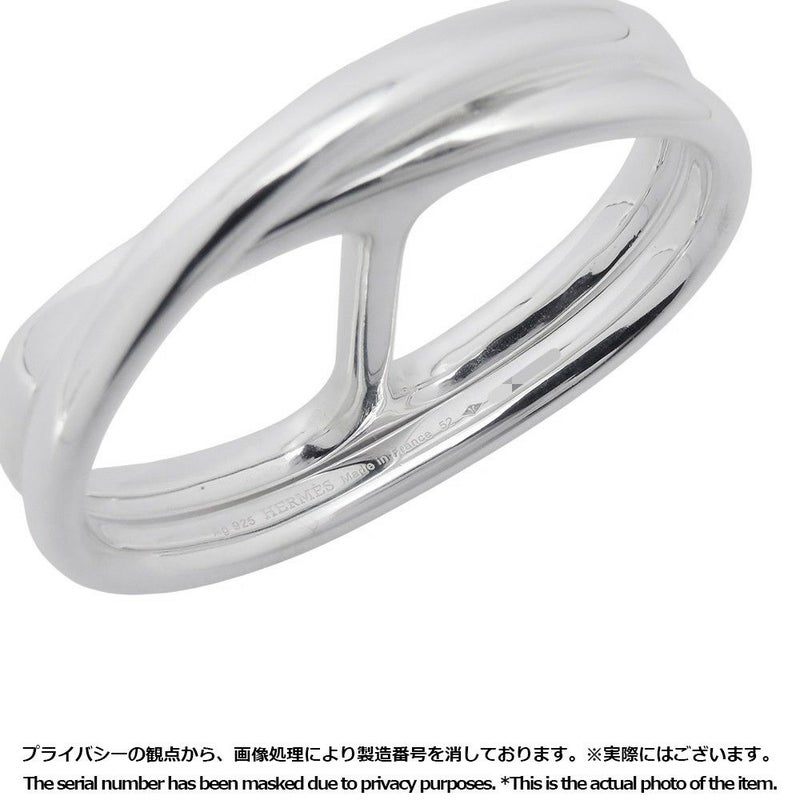 エルメス リング シェーヌダンクル パンク ダブルリング SV925シルバー リングサイズ52 HERMES ジュエリー 指輪