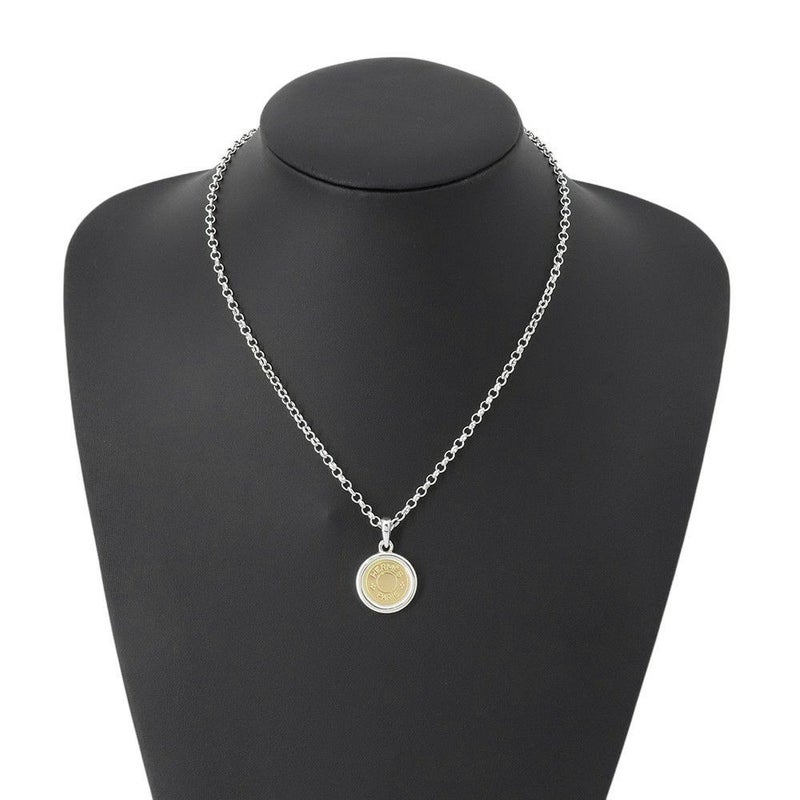 エルメス ネックレス セリエ ペンダント SV925シルバー/K18PGピンクゴールド HERMES ロングネックレス ジュエリー