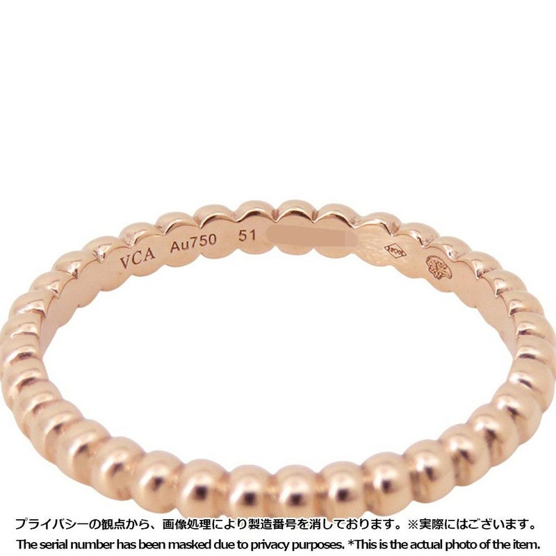 ヴァンクリーフ＆アーペル リング ペルレ K18PGピンクゴールド サイズ51 スモールモデル SM VCARPJME00 V&A ローズゴールド