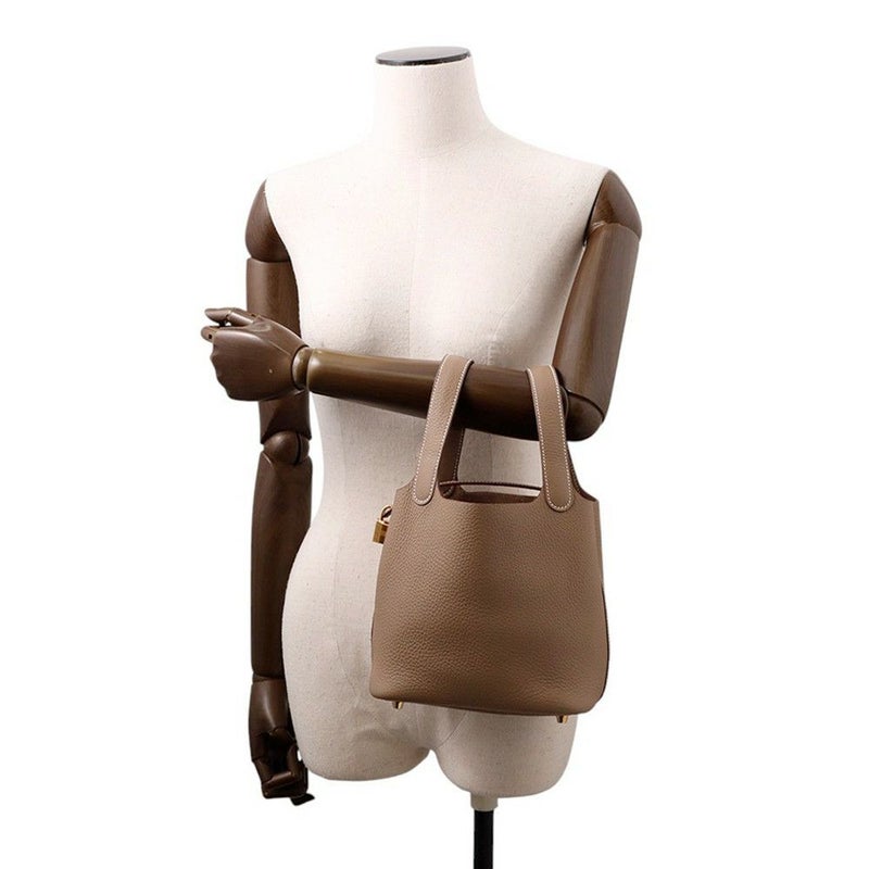 エルメス ハンドバッグ ピコタンロックPM エトゥープ/ゴールド金具 トリヨンクレマンス K刻印