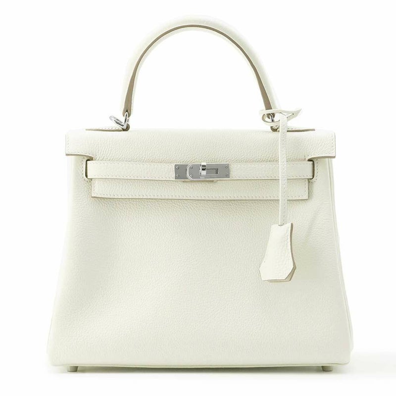 エルメス ハンドバッグ ケリー25 内縫い マッシュルーム/シルバー金具 トゴ B刻印 2wayショルダー