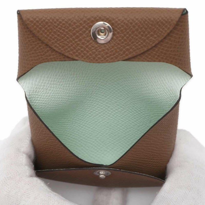 エルメス コインケース バスティア ヴェルソ アルザン/ヴェールペパーミント エプソン W刻印