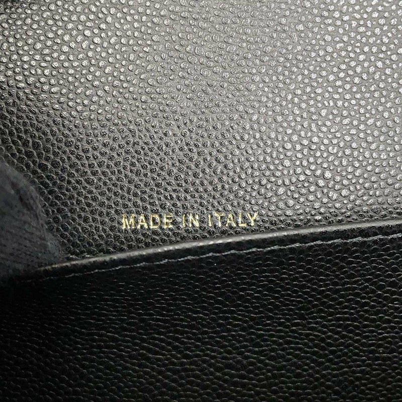 シャネル チェーンウォレット ココマーク マトラッセ フォンケース キャビアスキン AP3876 CHANEL 黒