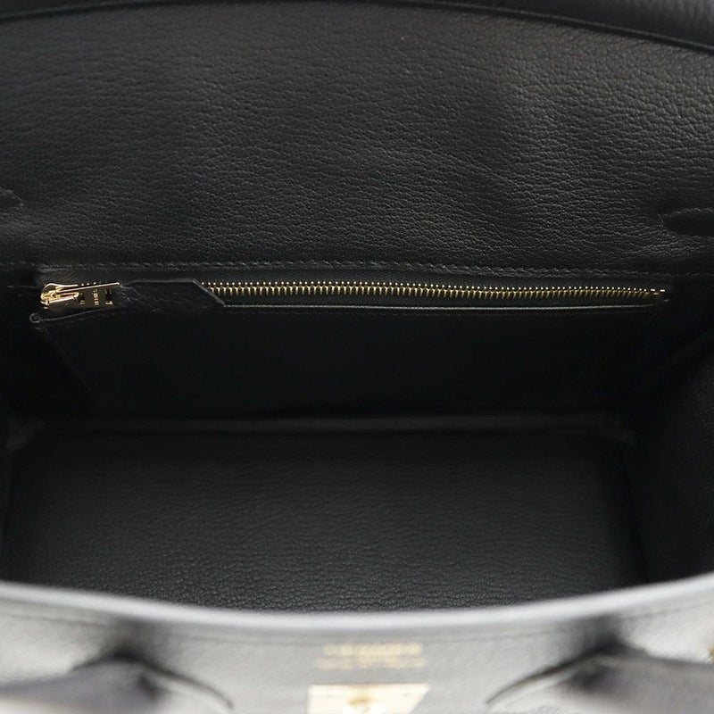 エルメス バーキン25 ブラック/シャンパンゴールド金具 トゴ K刻印 HERMES Birkin ハンドバッグ 黒