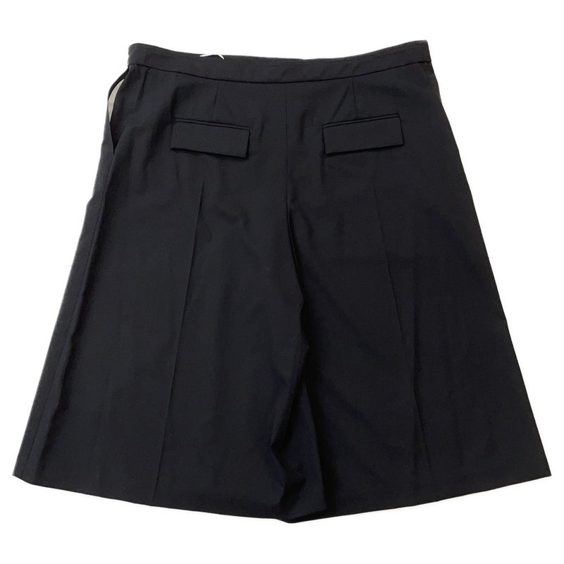 エルメス パンツ ダブルボタン ワイド ショートパンツ ウール レディース44 HERMES ボトムス 黒