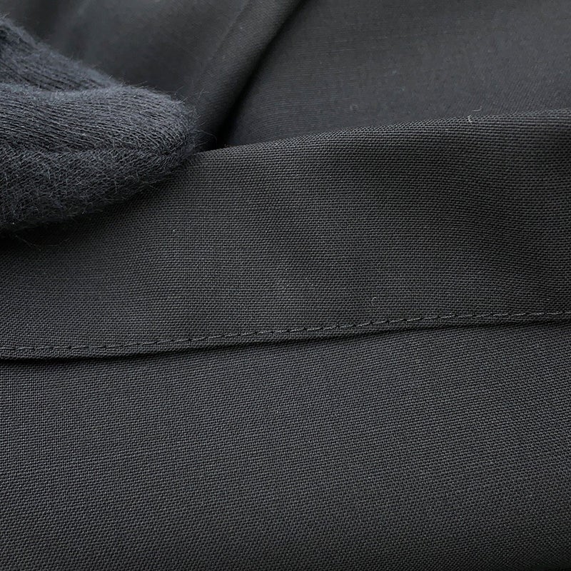 エルメス パンツ ダブルボタン ワイド ショートパンツ ウール レディース44 HERMES ボトムス 黒