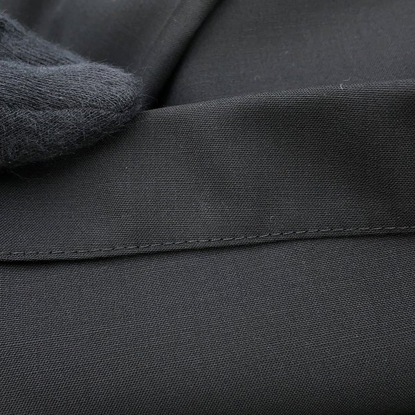 エルメス パンツ ダブルボタン ワイド ショートパンツ ウール レディース44 HERMES ボトムス 黒