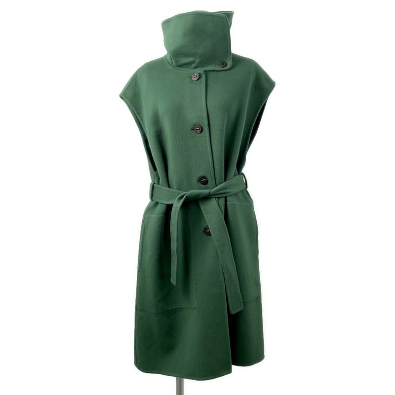 エルメス コート ロングベスト セリエボタン カシミヤ レディースサイズ42 HERMES アウター