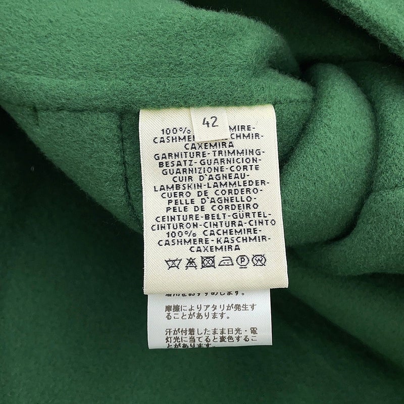 エルメス コート ロングベスト セリエボタン カシミヤ レディースサイズ42 HERMES アウター