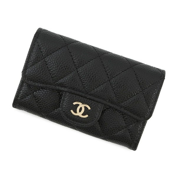 シャネル カードケース マトラッセ クラシックカードケース ココマーク キャビアスキン AP0214 CHANEL 名刺入れ 黒