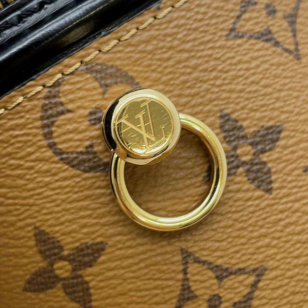 ルイヴィトン ハンドバッグ モノグラム・リバース カンヌ M43986 ヴィトン バニティバッグ 2wayショルダー ブラック 黒