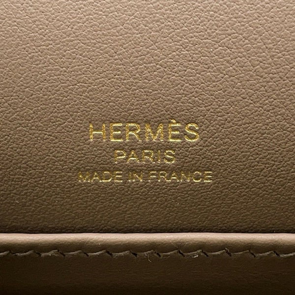 エルメス ショルダーバッグ ゲタ エトゥープ/ゴールド金具 シェブルミゾル B刻印 HERMES バッグ