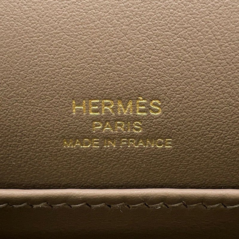 エルメス ショルダーバッグ ゲタ エトゥープ/ゴールド金具 シェブルミゾル B刻印 HERMES バッグ