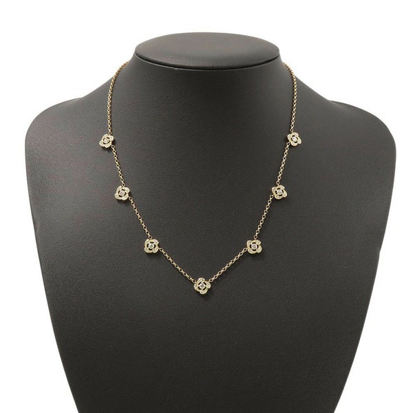 モニッケンダム ネックレス イングリッシュローズ 7モチーフ ダイヤモンド 計1.12ct K18YGイエローゴールド MONNICKENDAM