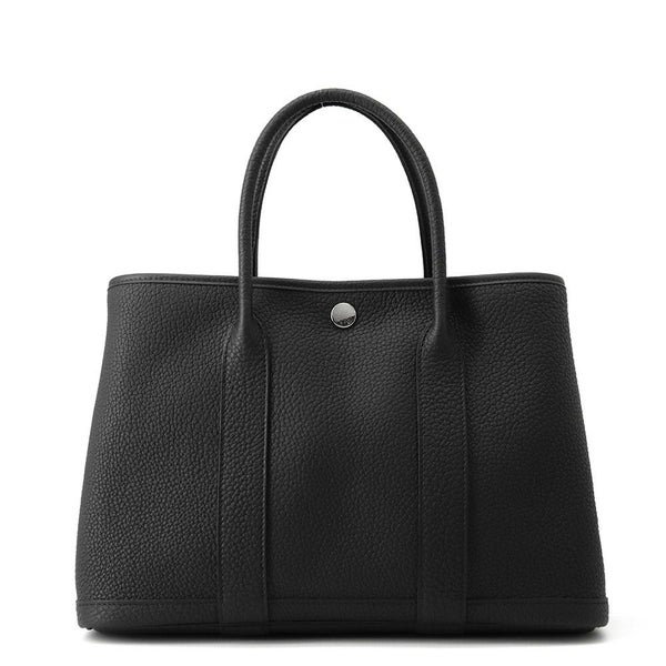 エルメス トートバッグ ガーデンパーティTPM ブラック/シルバー金具 ネゴンダ K刻印 黒