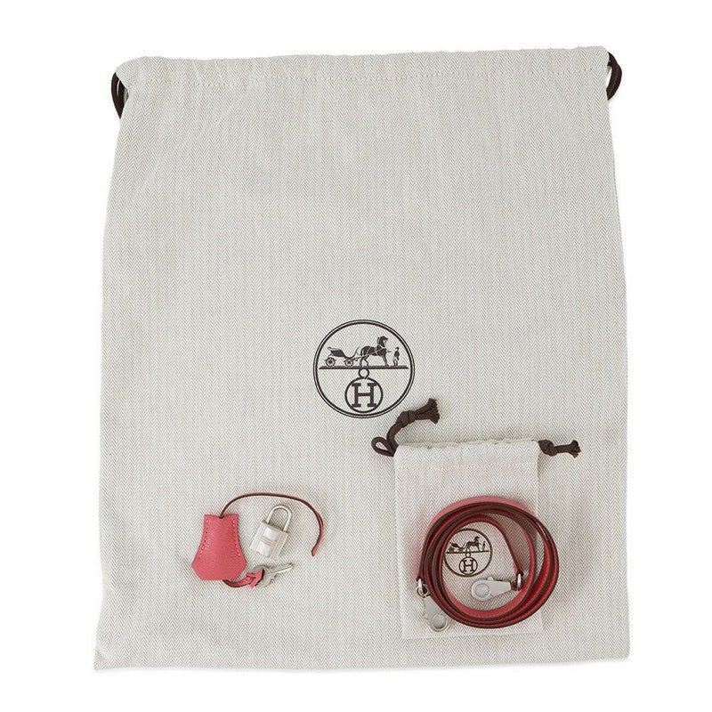 エルメス ハンドバッグ ケリー25 外縫い ローズリップスティック/シルバー金具 シェブルミゾル Y刻印 2wayショルダー