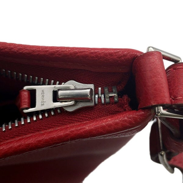 エルメス ショルダーバッグ ベルランゴPM ルージュヴィフ/シルバー金具 トゴ □C刻印