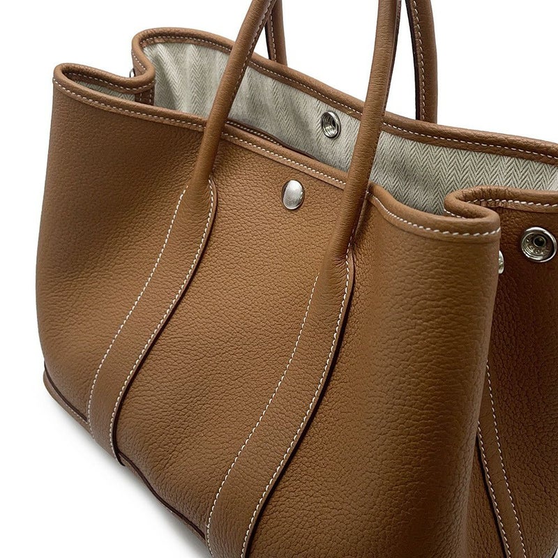 エルメス トートバッグ ガーデンパーティTPM ゴールド/シルバー金具 ネゴンダ W刻印