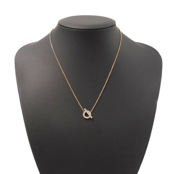 エルメス ネックレス フィネス ペンダント ダイヤモンド 17P 計0.46ct K18PGピンクゴールド HERMES ジュエリー